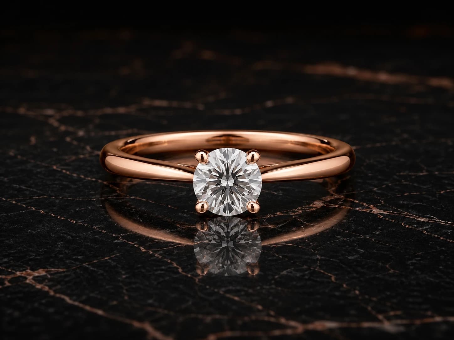 Pierścionek 1.00 ct 14K różowe złoto