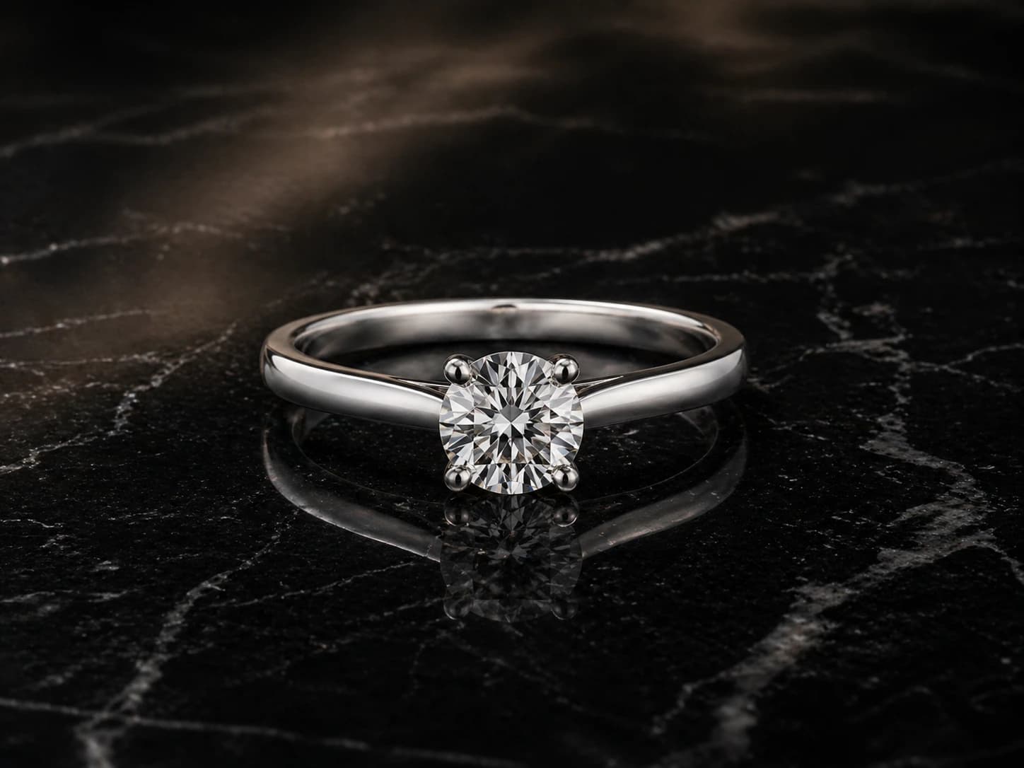 Pierścionek 1.00 ct 18K białe złoto