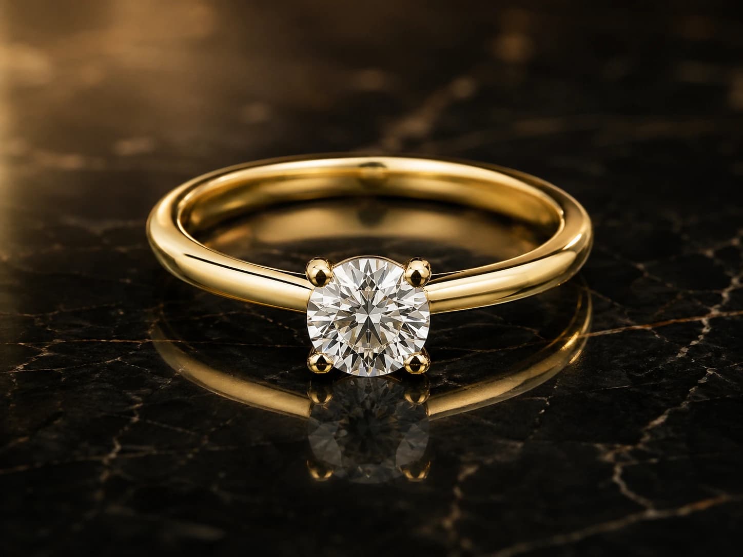 Pierścionek 1.00 ct 18K żółte złoto