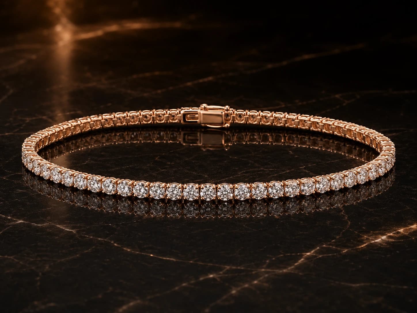 Bransoletka 2.00 ct total 14K różowe złoto