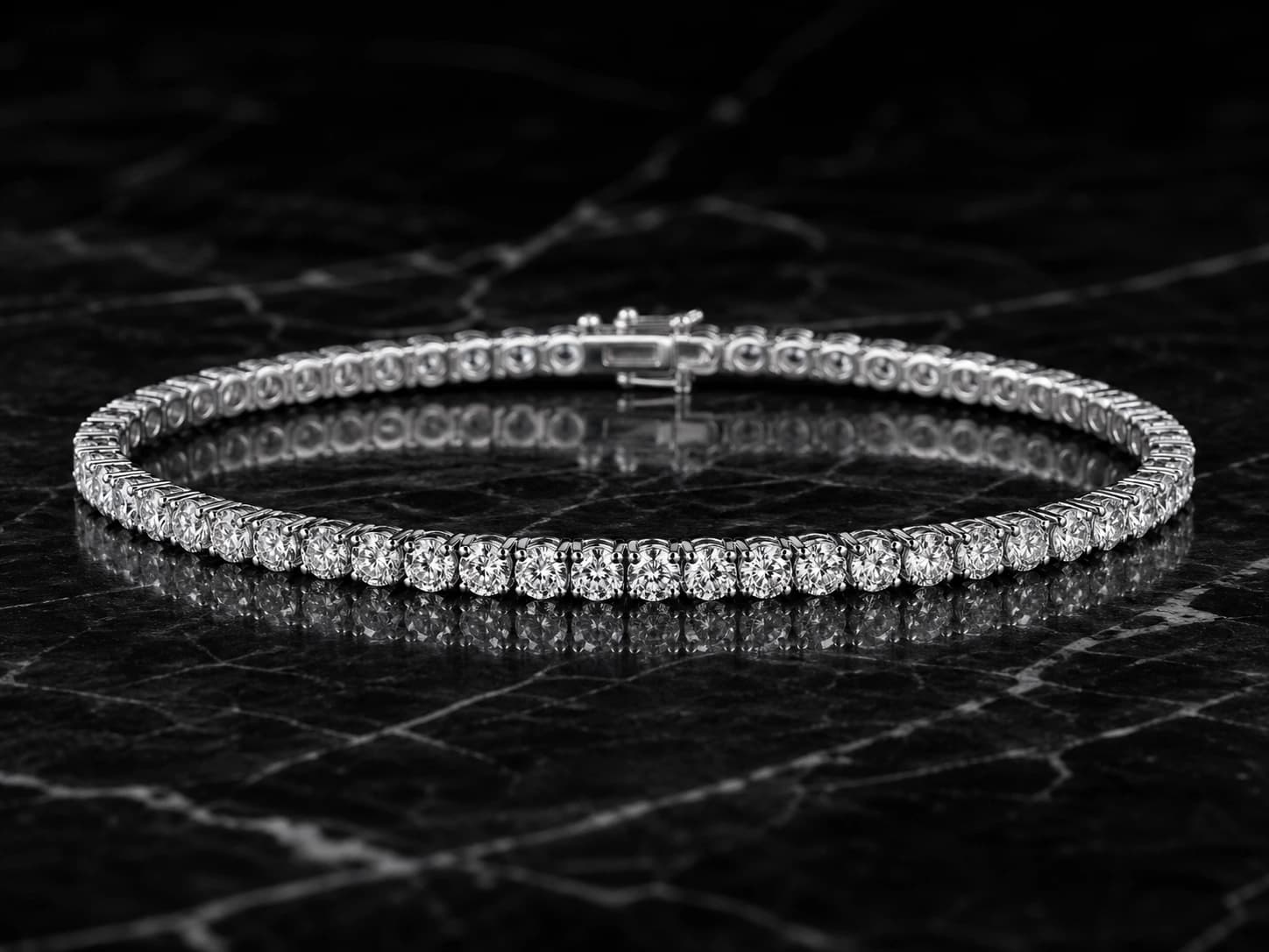Bransoletka 2.00 ct total 18K białe złoto